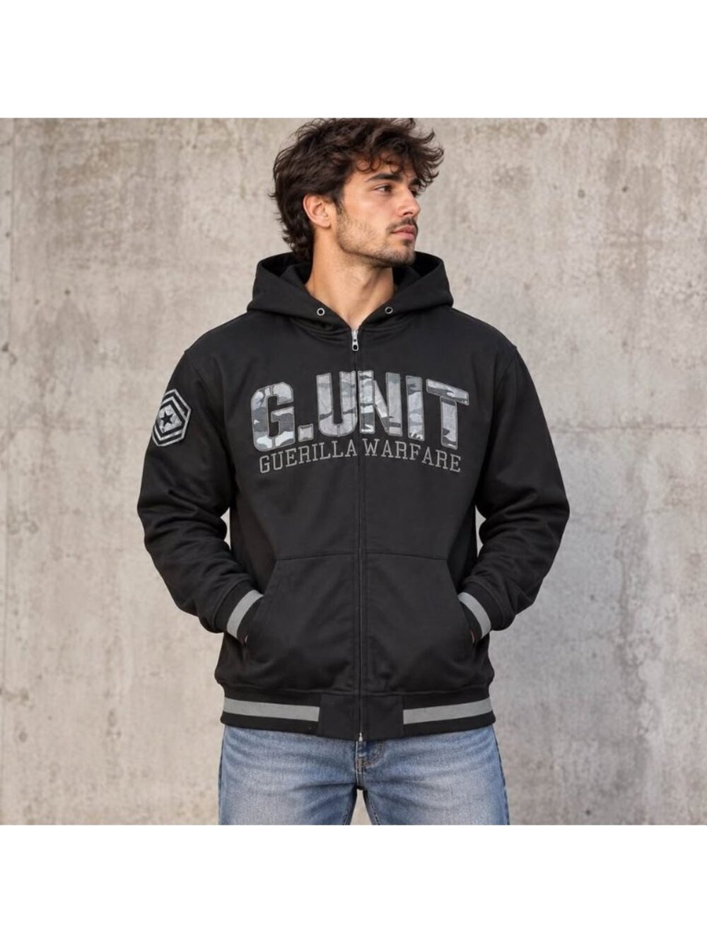 Vintage Y2K G-Unit Gorilla Unit Guerilla Warfare Full Zip Hoodie Medium 50 Cent